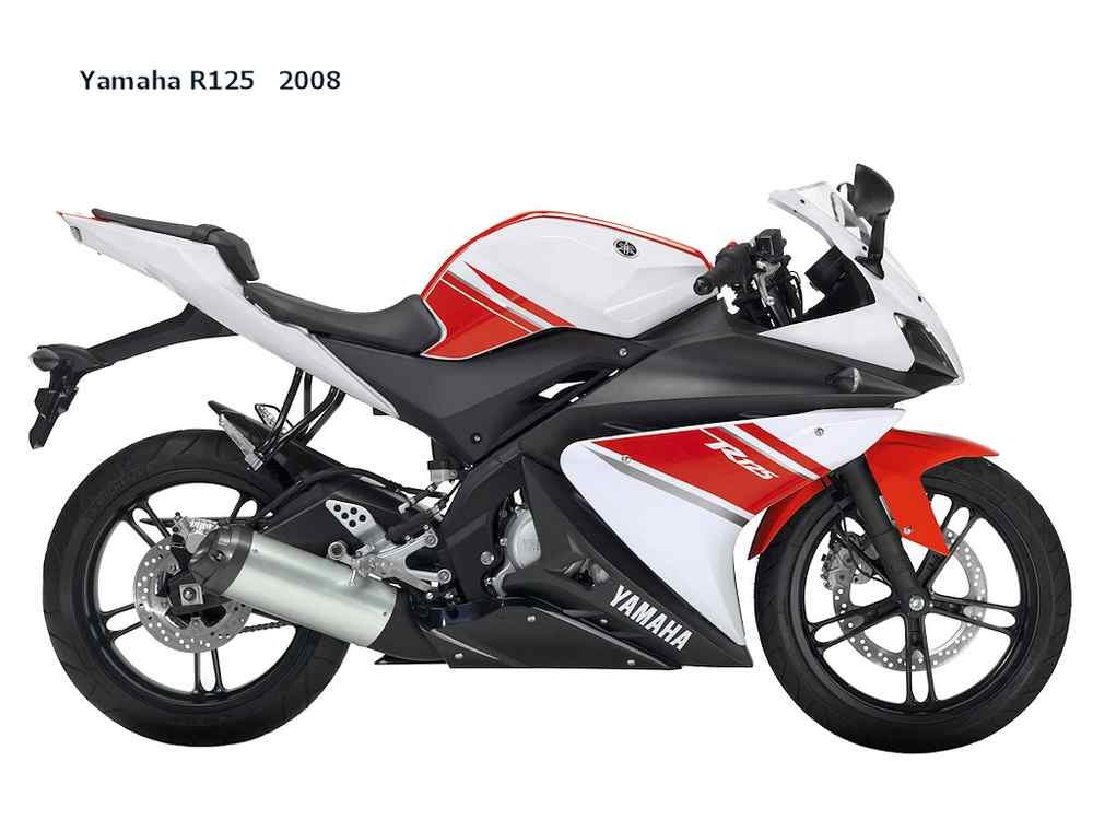 Yamaha R125 2008 motorbike A4 Photo Print