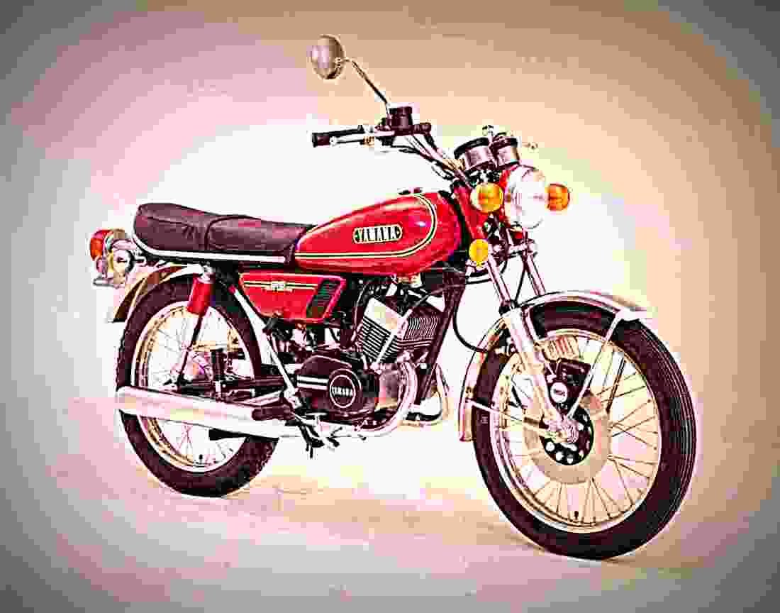 Yamaha RD 125 1973 2 motorbike A4 Photo Print