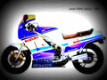 Yamaha RD 350 F (reduced effect) 1989 6 motorbike A4 Photo Print
