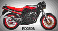 Yamaha RD 350 (reduced effect) 1986 1 motorbike A4 Photo Print