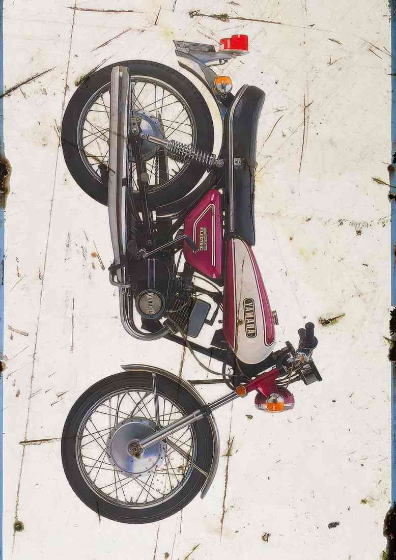 Yamaha RD200 1972 aged 2025 A4 Photo Print