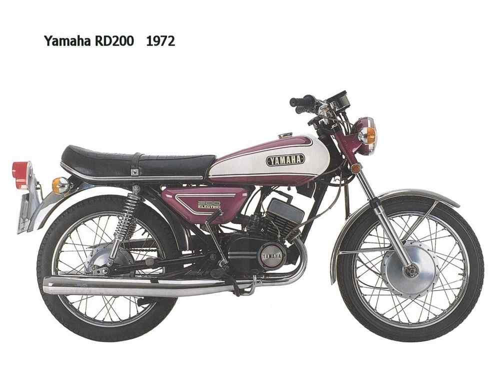 Yamaha RD200 1972 motorbike A4 Photo Print