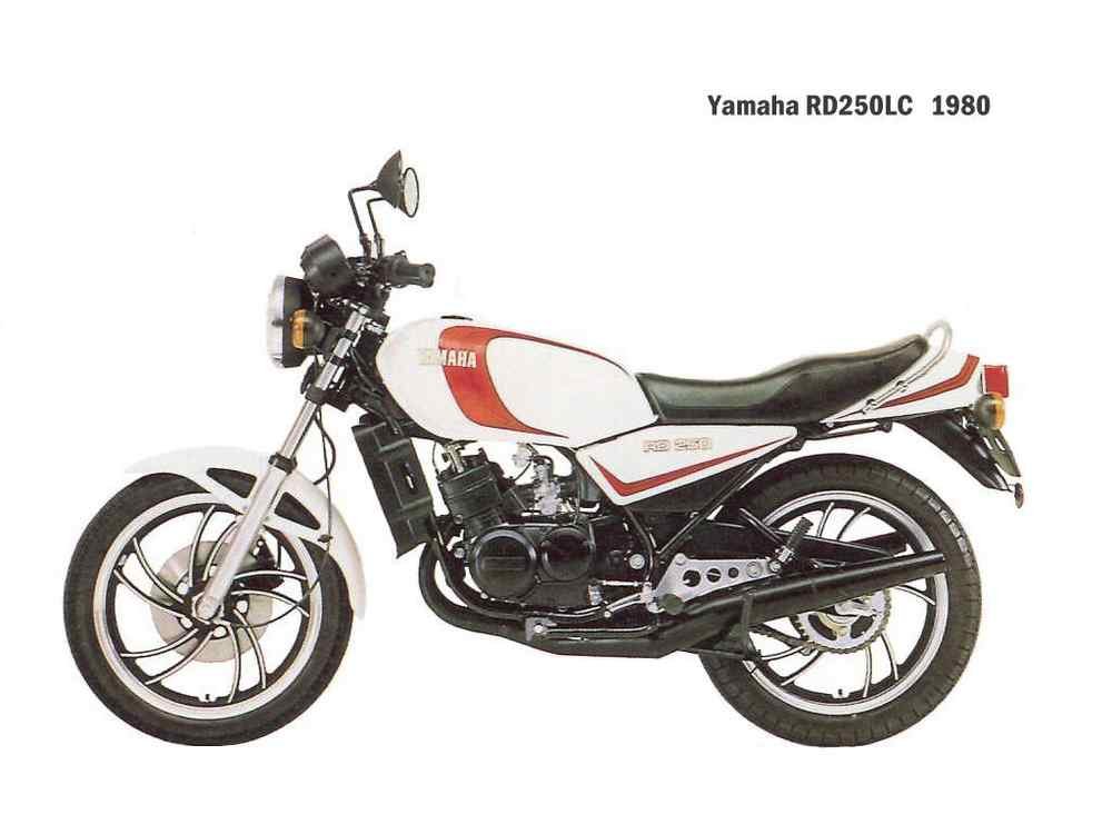 Yamaha RD250LC 1980 motorbike A4 Photo Print