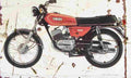 Yamaha RS100 1976 Aged Vintage A4 Photo Print