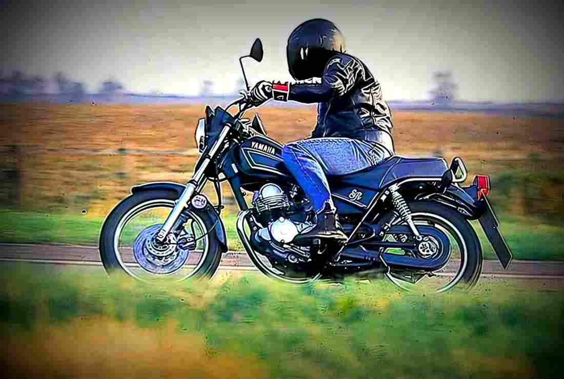 Yamaha SR 125 1997 1 motorbike A4 Photo Print