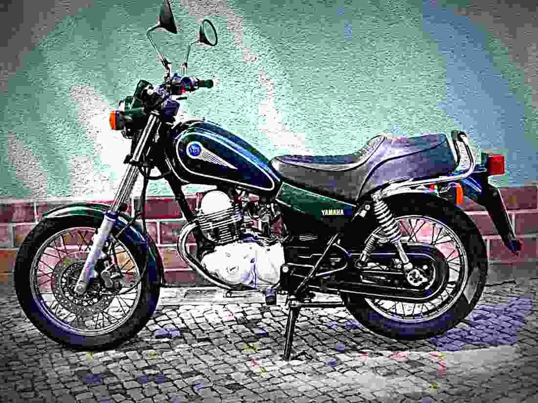 Yamaha SR 125 1997 5 motorbike A4 Photo Print