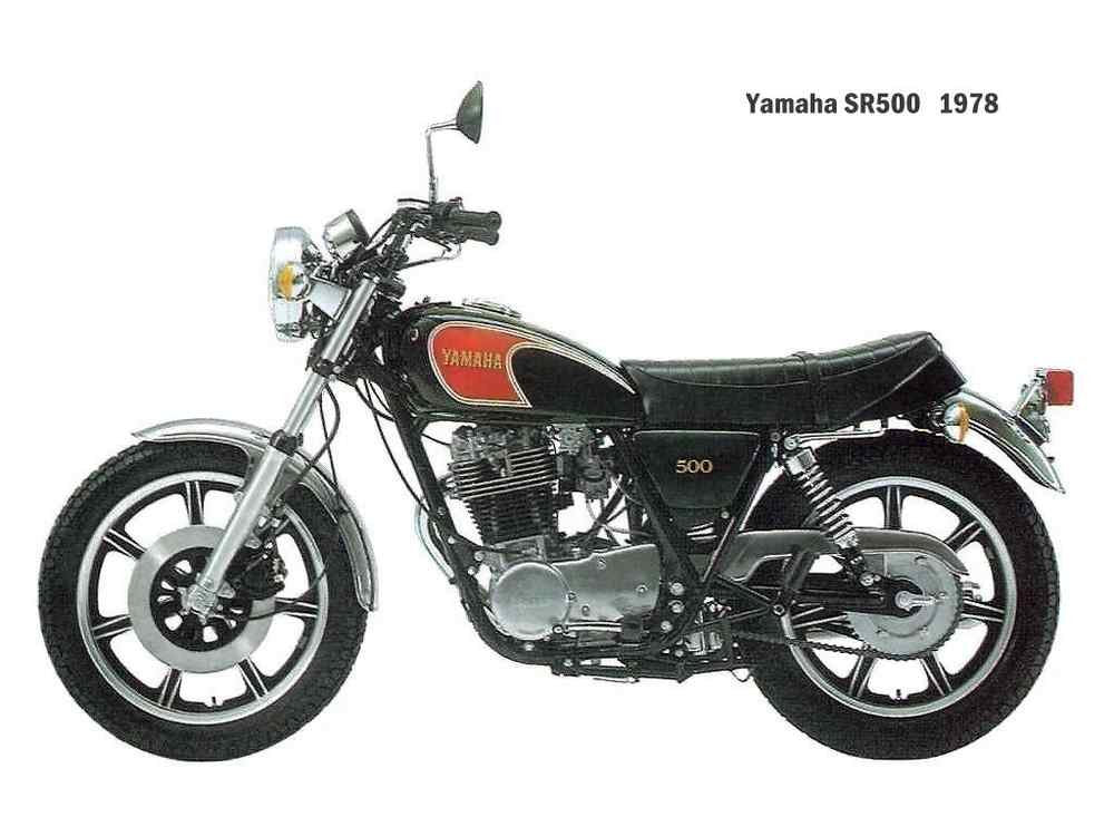 Yamaha SR500 1978 motorbike A4 Photo Print