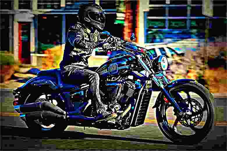 Yamaha Stryker 2017 4 motorbike A4 Photo Print