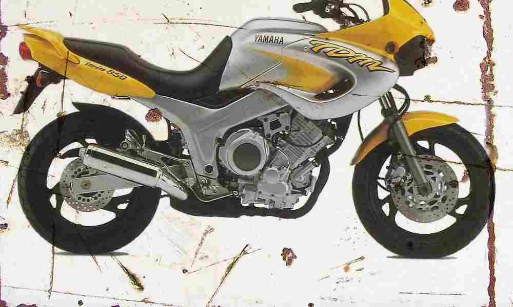 Yamaha TDM850 1996 Aged Vintage A4 Photo Print