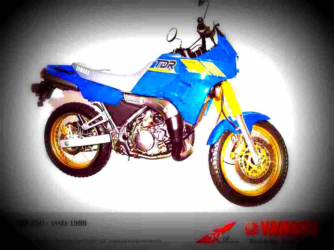 Yamaha TDR 250 1988 1 motorbike A4 Photo Print