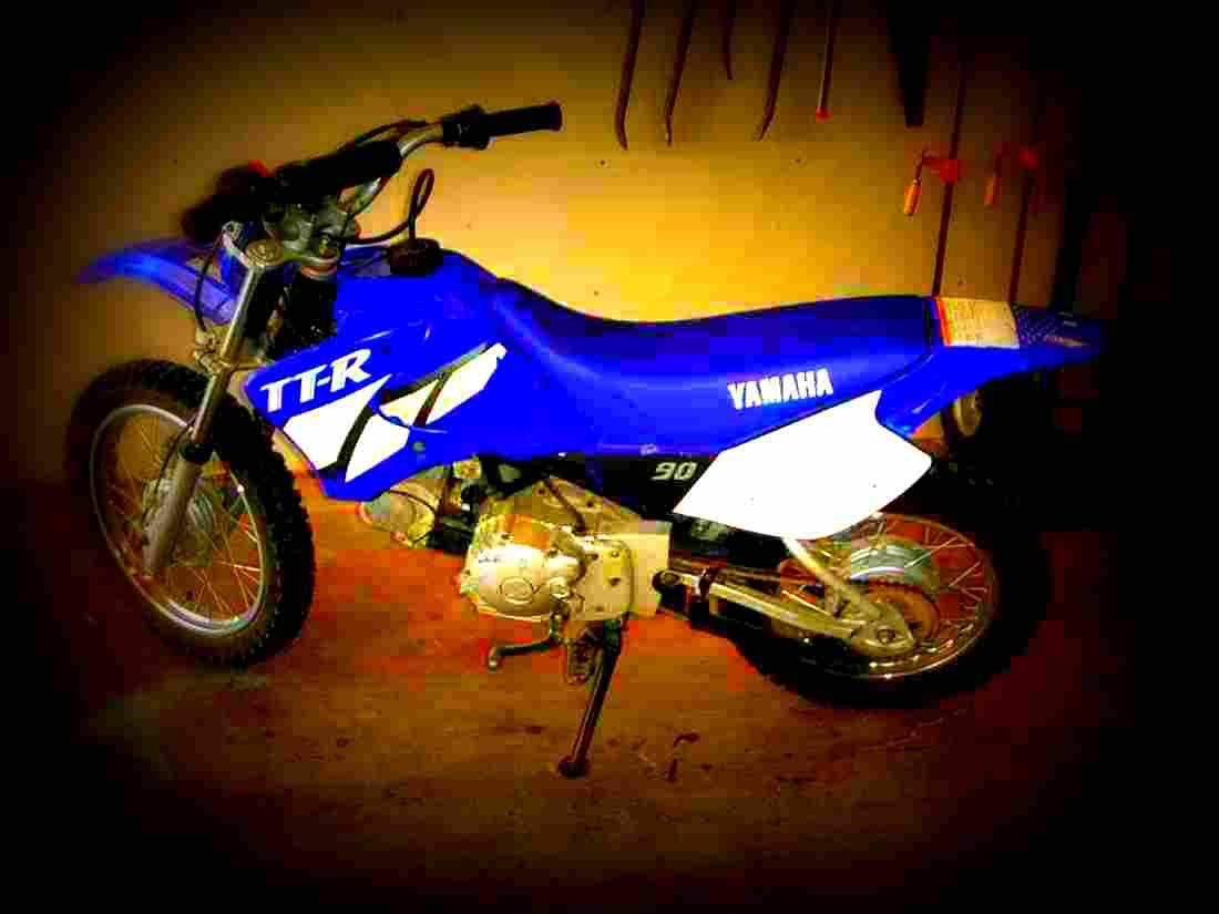 Yamaha TT R 90 2002 1 motorbike A4 Photo Print