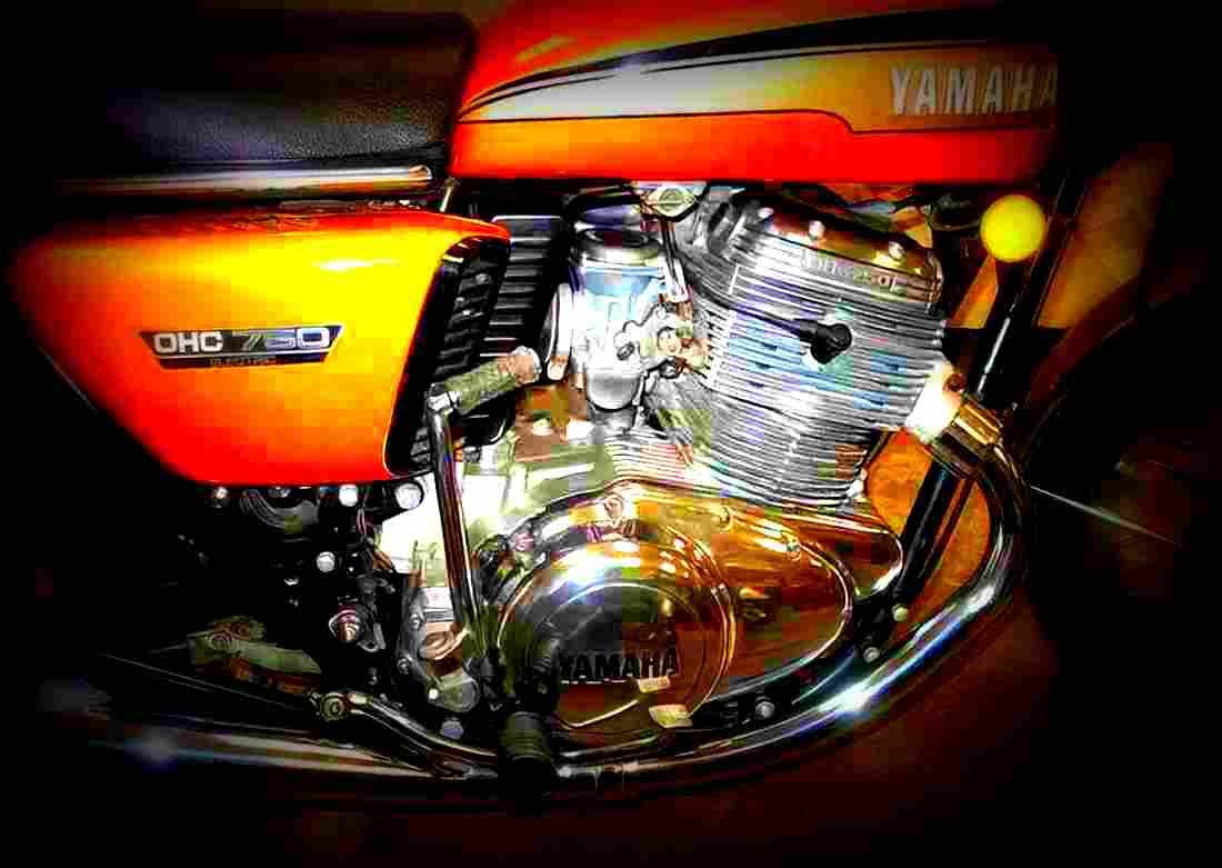 Yamaha TX 750 1973 3 motorbike A4 Photo Print