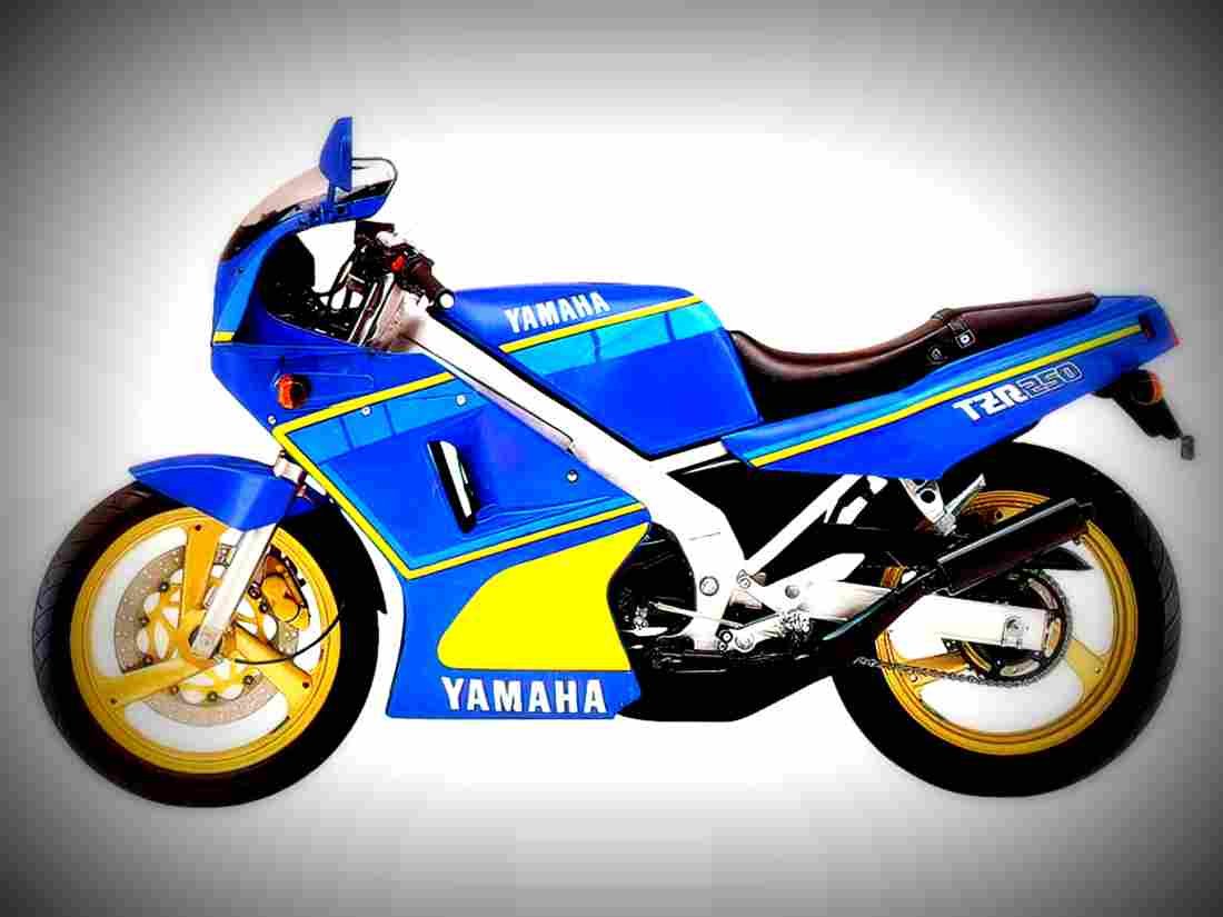 Yamaha TZR 250 1987 1 motorbike A4 Photo Print