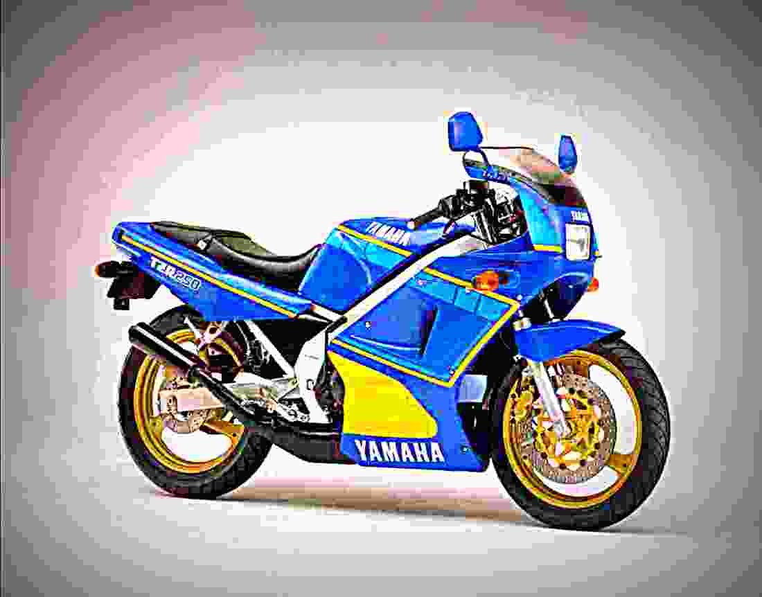 Yamaha TZR 250 1987 3 motorbike A4 Photo Print