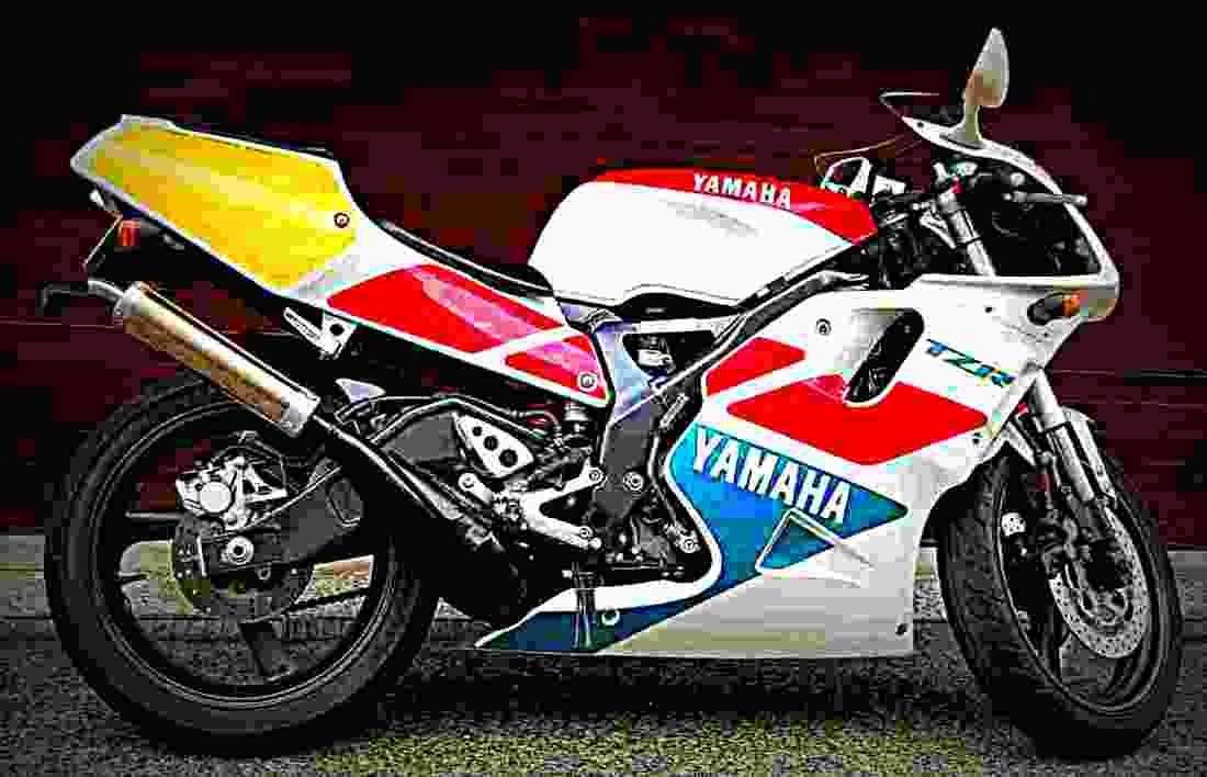 Yamaha TZR 250 1990 4 motorbike A4 Photo Print