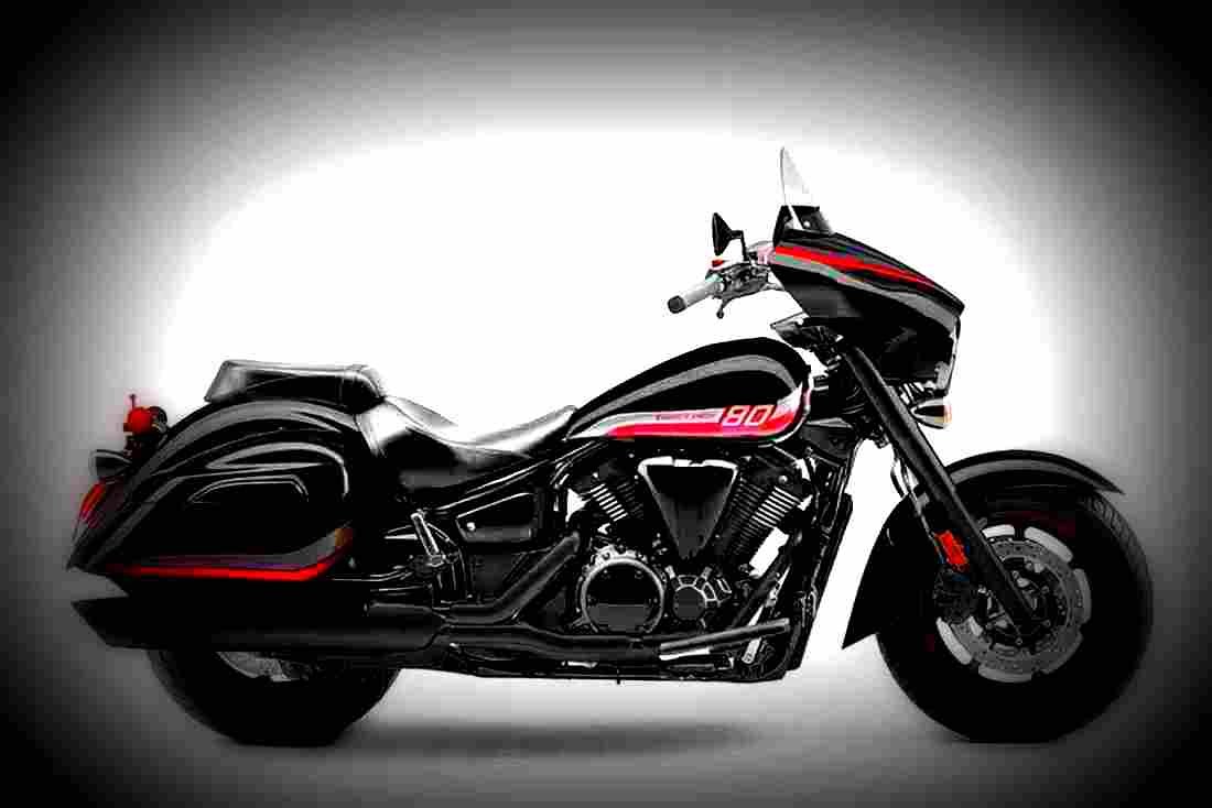 Yamaha V Star 1300 Deluxe 2017 3 motorbike A4 Photo Print