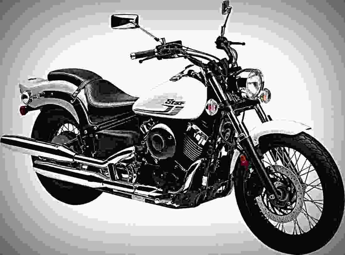Yamaha V Star 650 Custom 2017 3 motorbike A4 Photo Print