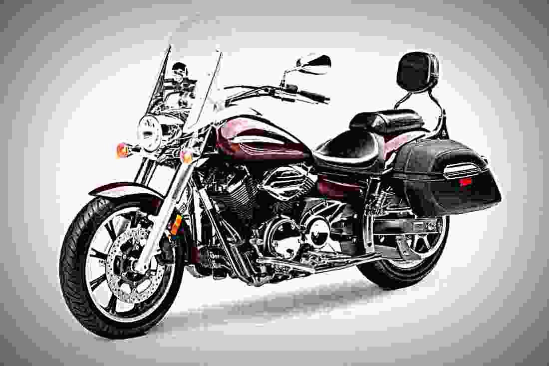 Yamaha V Star 950 Tourer 2017 3 motorbike A4 Photo Print