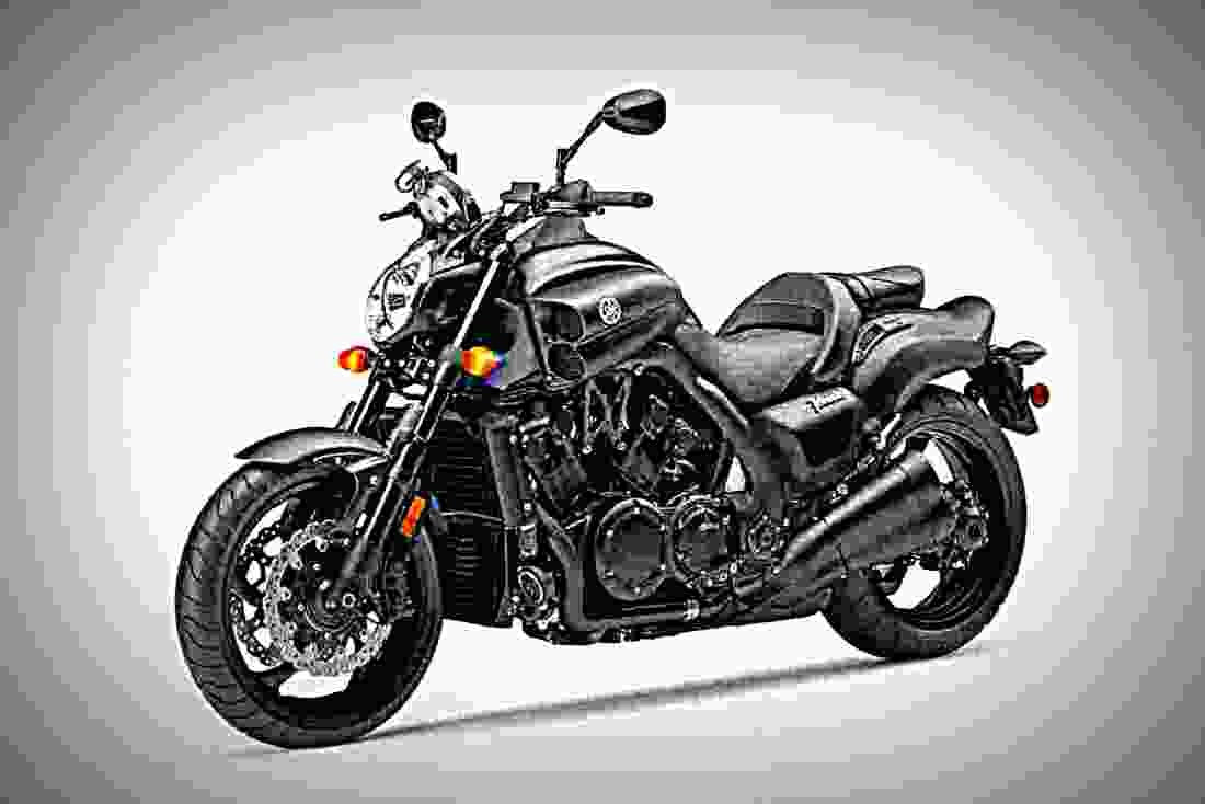 Yamaha VMAX 2018 2 motorbike A4 Photo Print