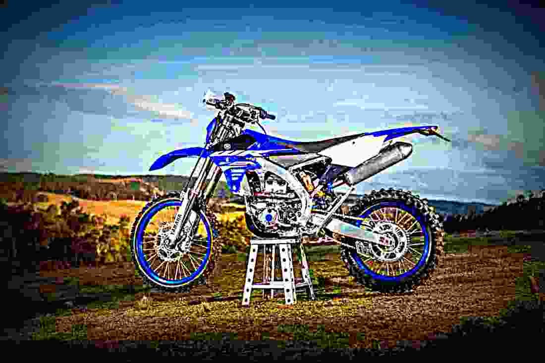 Yamaha WR250F 2018 4 motorbike A4 Photo Print