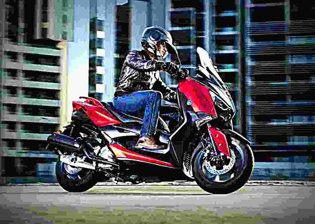 Yamaha X MAX 125 2017 1 motorbike A4 Photo Print