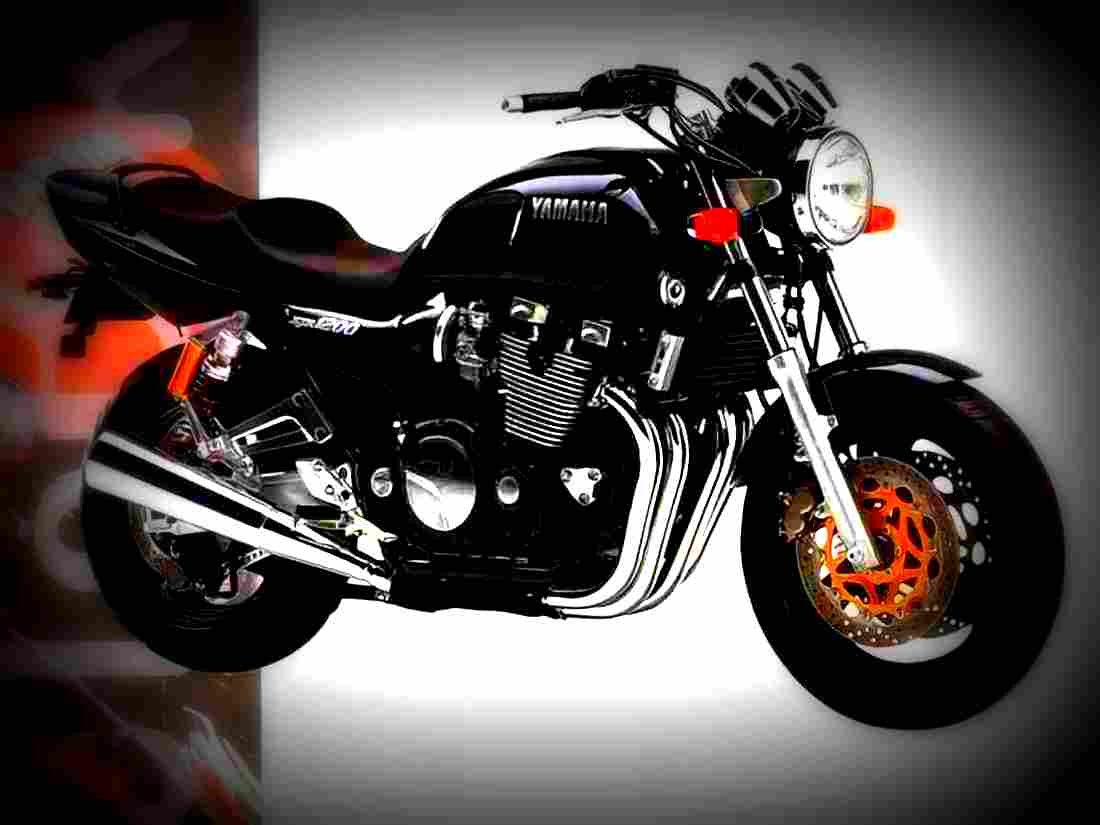 Yamaha XJR 1200 1995 2 motorbike A4 Photo Print