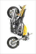 Yamaha XJR1300 2006 pencil A4 Photo Print