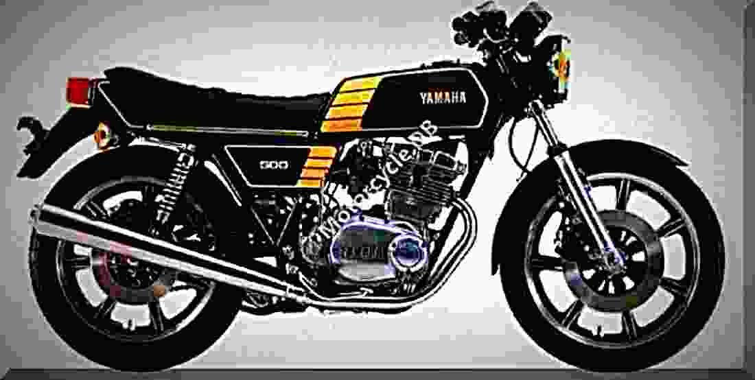 Yamaha XS 400 DOHC (reduced effect) 1988 2 motorbike A4 Photo Print