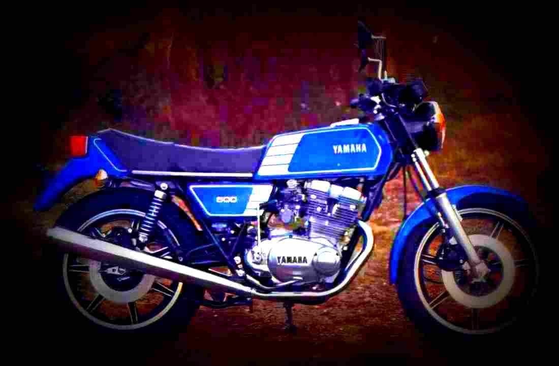 Yamaha XS 500 1977 3 motorbike A4 Photo Print