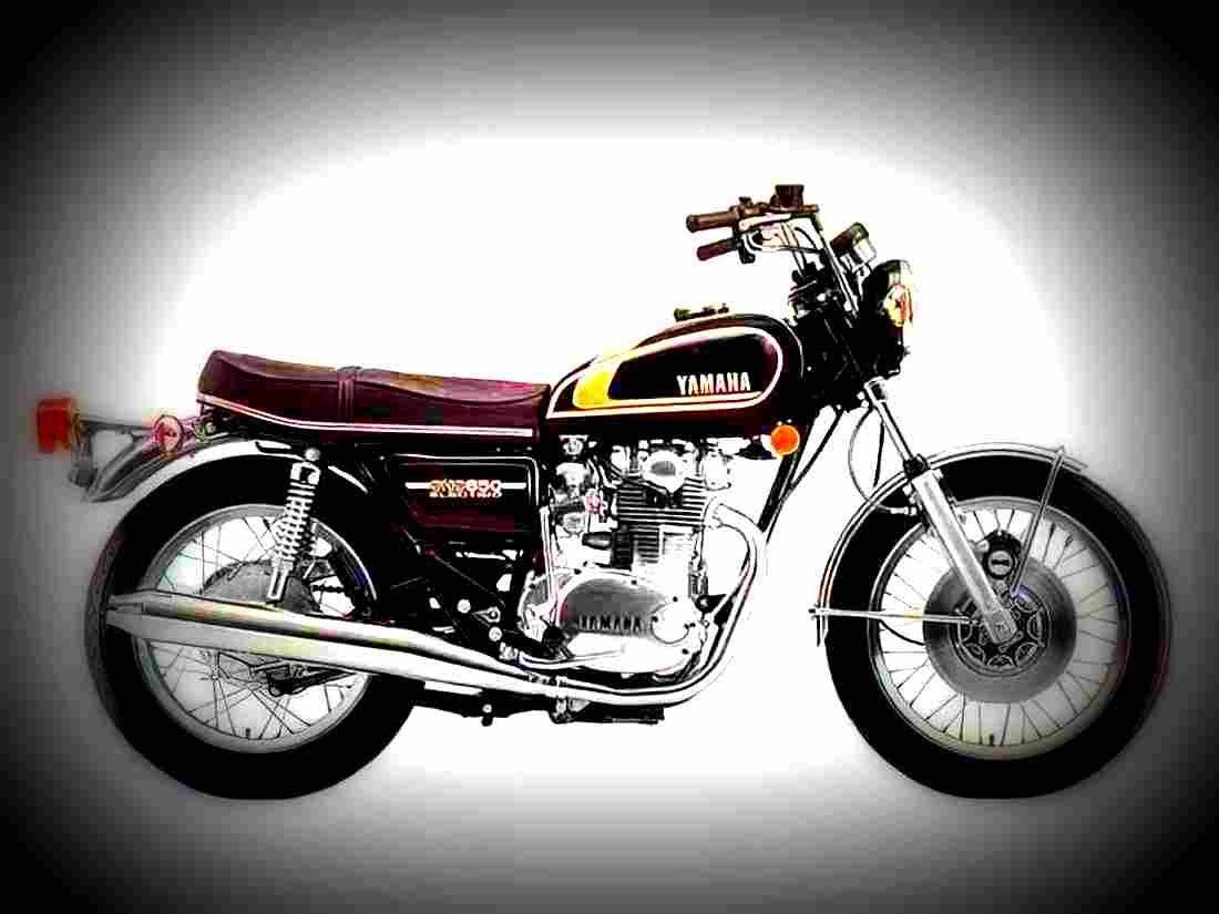 Yamaha XS 650 1975 1 motorbike A4 Photo Print