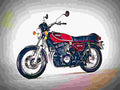 Yamaha XS 750 1976 3 motorbike A4 Photo Print
