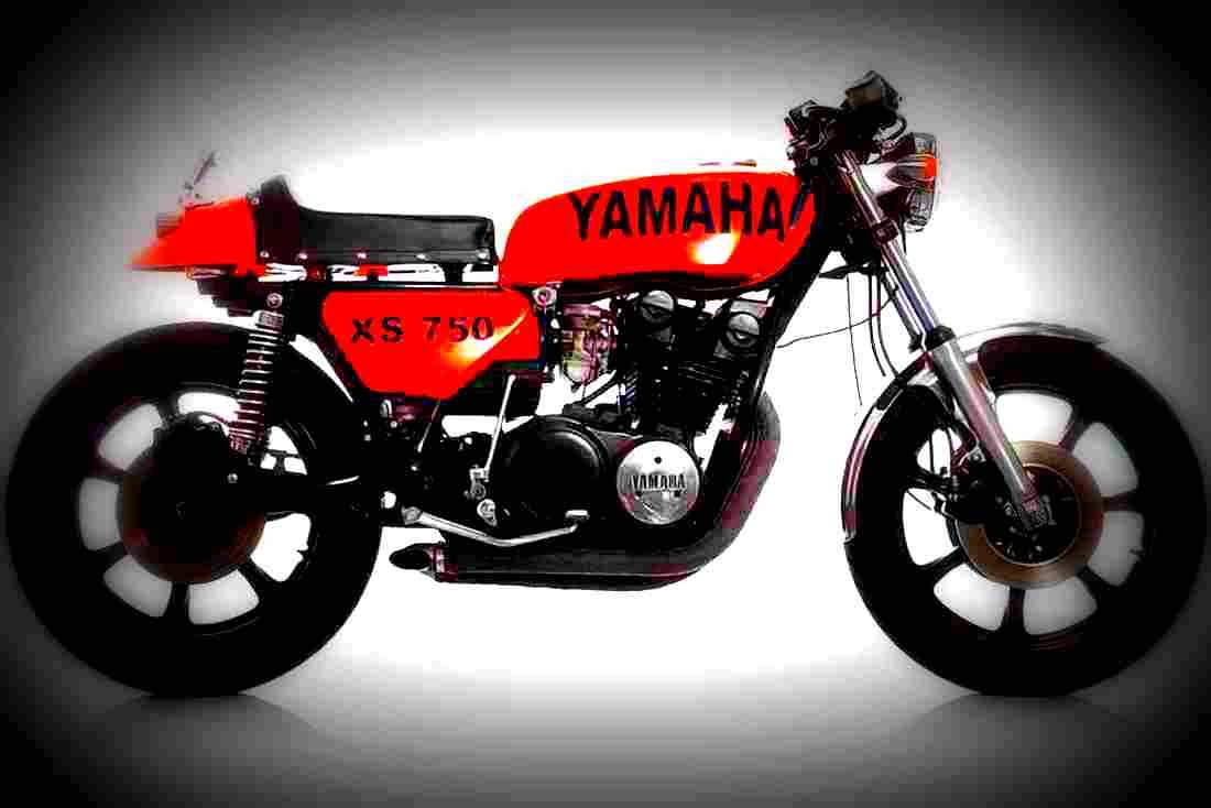 Yamaha XS 750 1977 6 motorbike A4 Photo Print