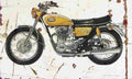 Yamaha XS1 1970 Aged Vintage A4 Photo Print