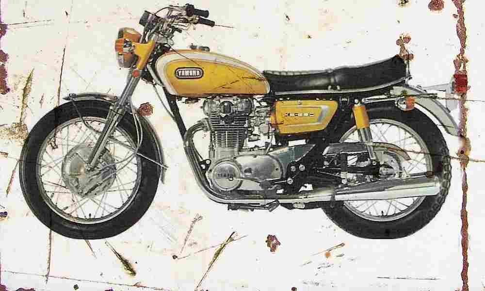 Yamaha XS1 1970 Aged Vintage A4 Photo Print