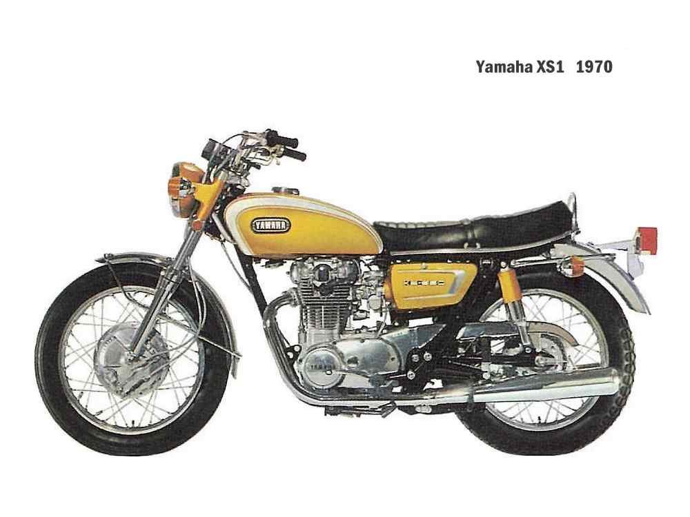 Yamaha XS1 1970 motorbike A4 Photo Print