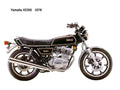 Yamaha XS500 1978 motorbike A4 Photo Print