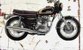 Yamaha XS650B 1975 Aged Vintage A4 Photo Print