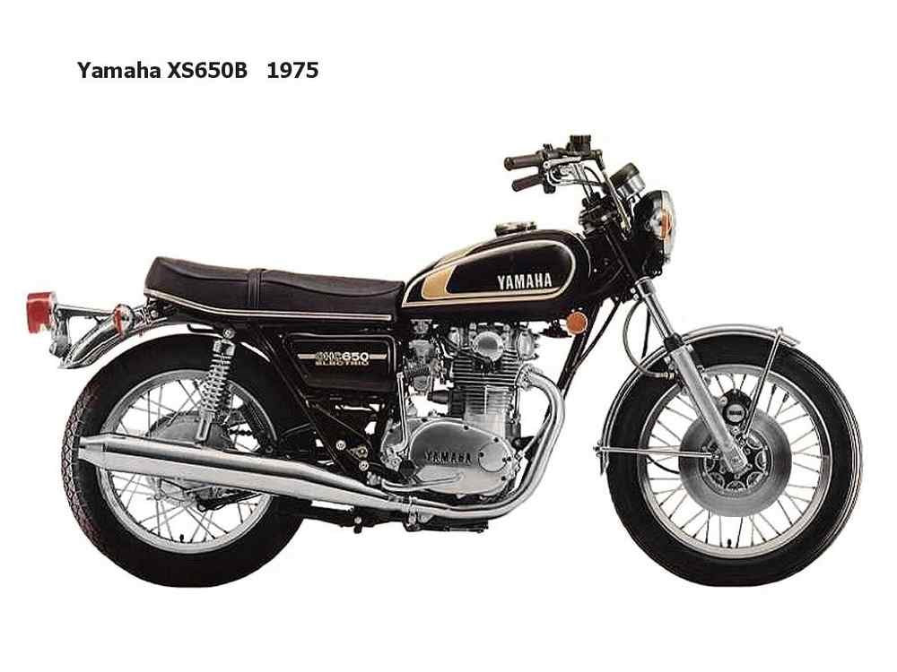 Yamaha XS650B 1975 motorbike A4 Photo Print