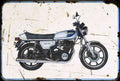 Yamaha XS750 1977 aged A4 Photo Print