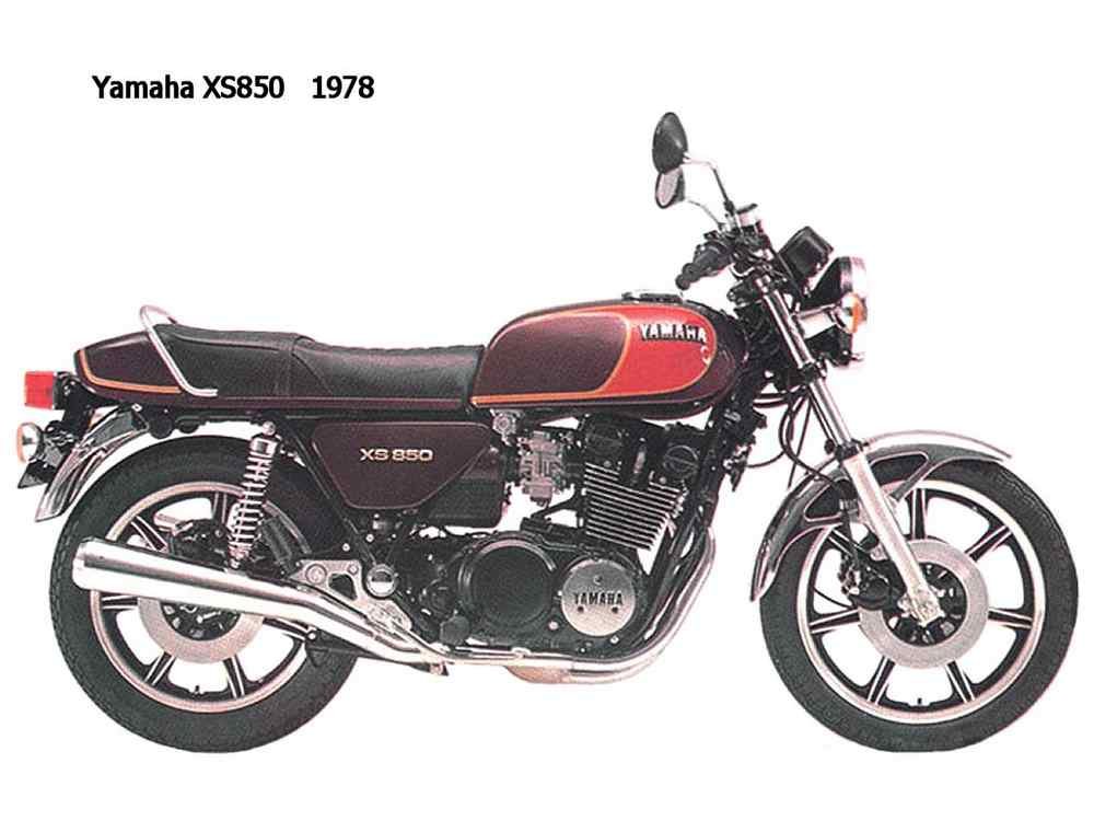 Yamaha XS850 1978 motorbike A4 Photo Print