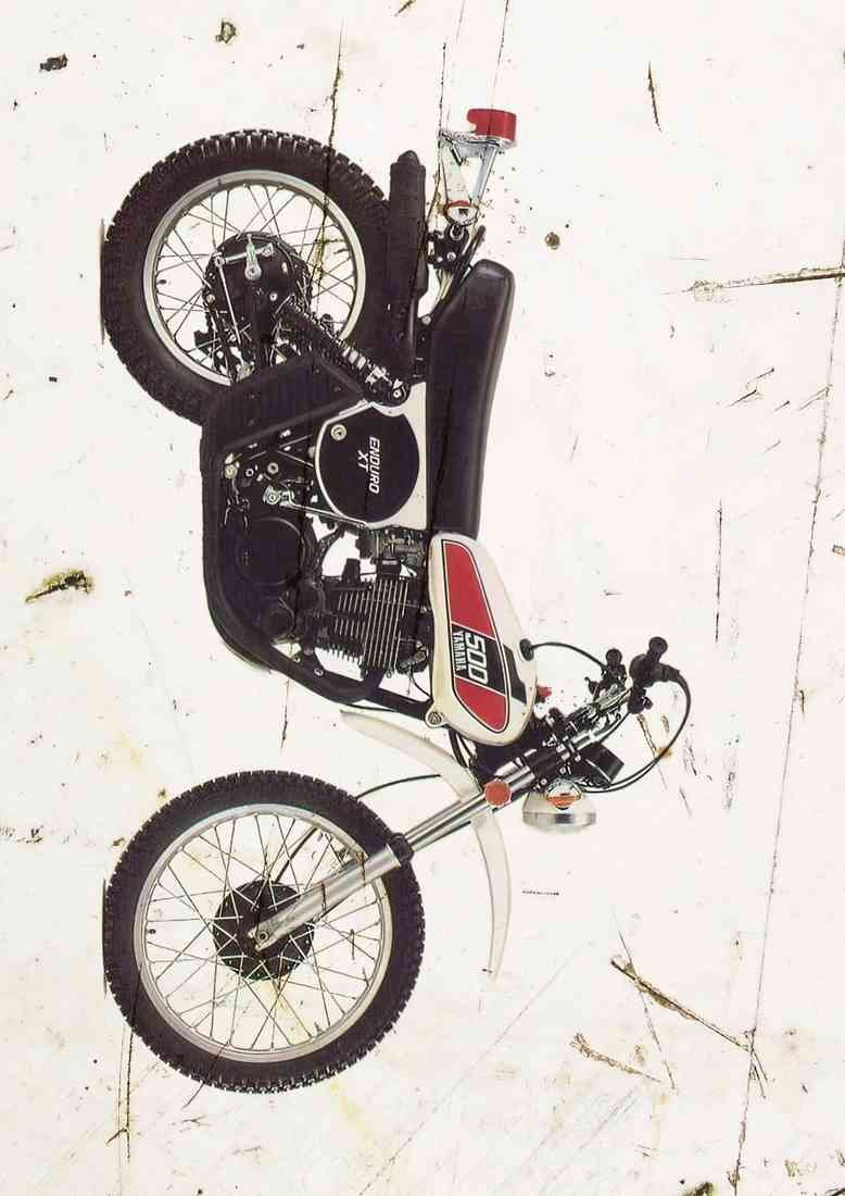 Yamaha XT500 1976 2024 Aged A4 Photo Print