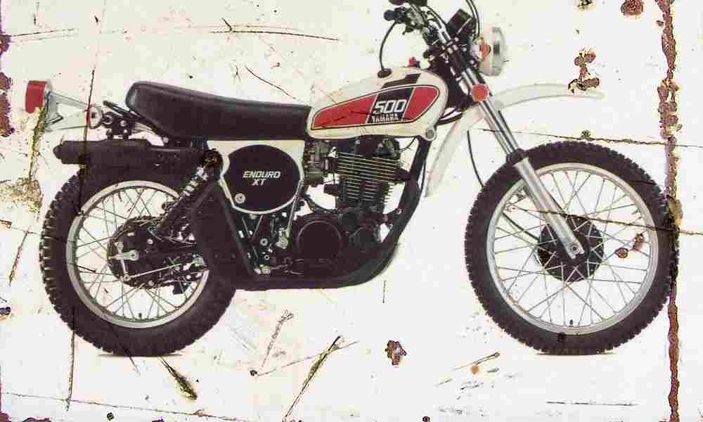 Yamaha XT500 1976 Aged Vintage A4 Photo Print