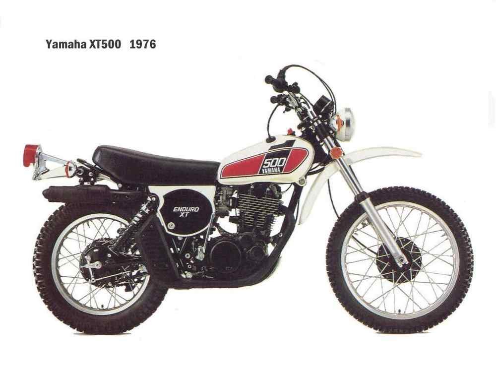 Yamaha XT500 1976 motorbike A4 Photo Print
