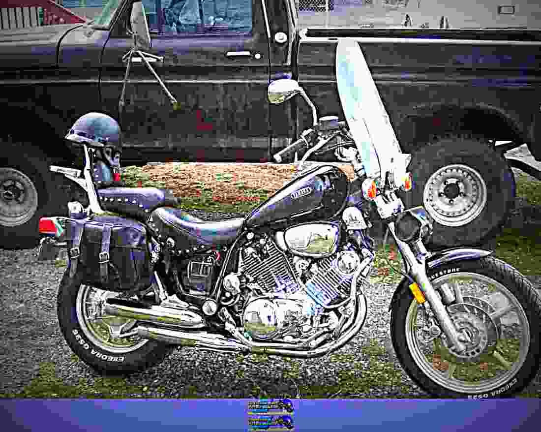 Yamaha XV 1100 1991 2 motorbike A4 Photo Print
