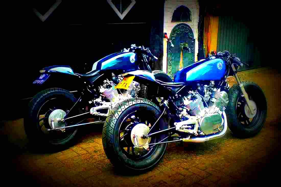 Yamaha XV 125 Virago 2000 2 motorbike A4 Photo Print