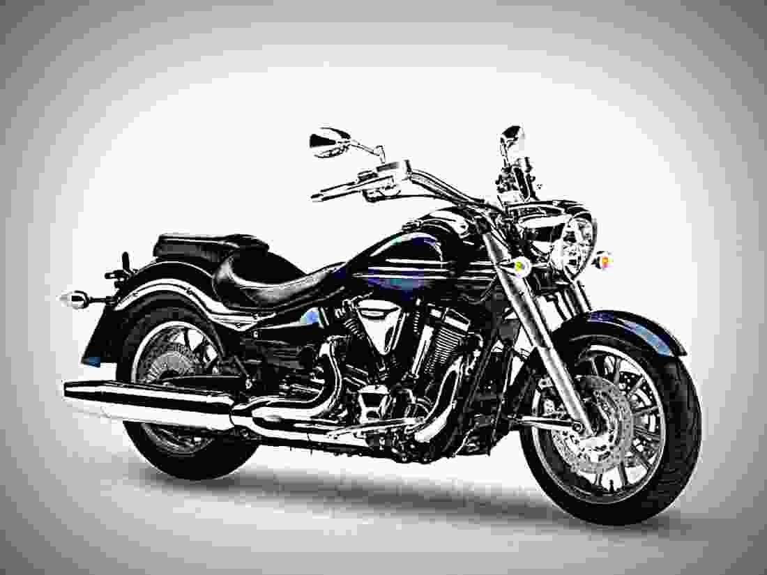 Yamaha XV1900A Midnight Star XV1900A Midnight Star 3 motorbike A4 Photo Print