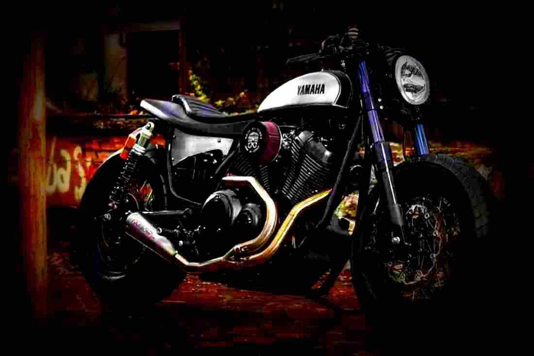 Yamaha XV950 Yard Built Speed Iron by Moto di Ferro 2017 2 motorbike A4 Photo Print