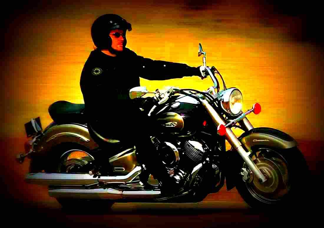 Yamaha XVS 1100 Drag Star Classic 2002 2 motorbike A4 Photo Print