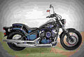 Yamaha XVS650 2018 4 motorbike A4 Photo Print