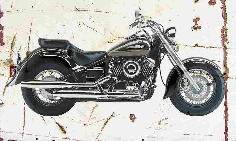 Yamaha XVS650 DragStarClassic 2000 Aged Vintage A4 Photo Print